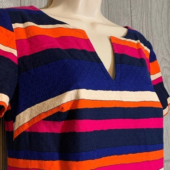Trina Turk Museum Stripe Shift Dress 2 NWT $298 - Picture 4 of 7